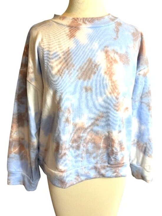 Michael Stars Tops - Michael Stars Blue Brown Tie Dye Sweatshirt